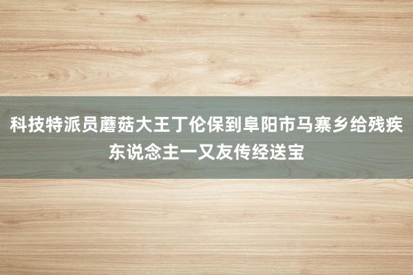 科技特派员蘑菇大王丁伦保到阜阳市马寨乡给残疾东说念主一又友传经送宝