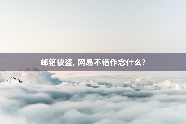 邮箱被盗, 网易不错作念什么?