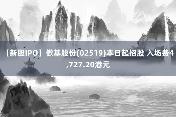 【新股IPO】傲基股份(02519)本日起招股 入场费4,727.20港元